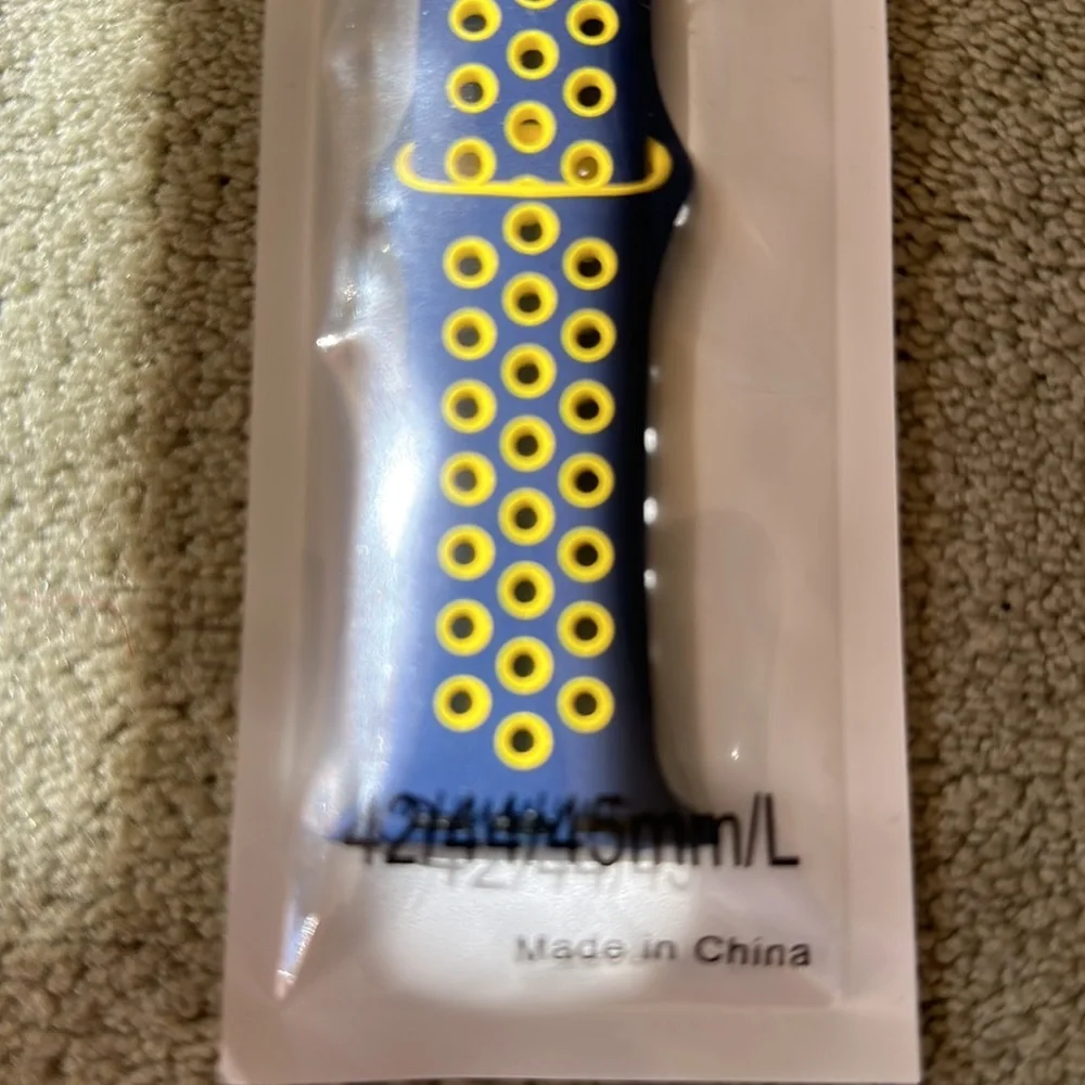 NEW Watch band blue/yellow NIP